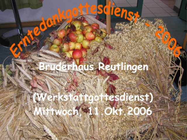 Info zum Gottesdienstablauf