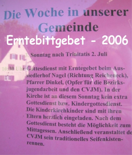 Zur Geschichte der Erntebetstunde in Oferdingen